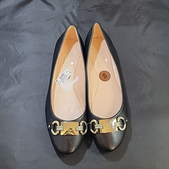 BRAND NEW PHOEBE FLAT IN BLACK LEATHER - Picture 4 of 14